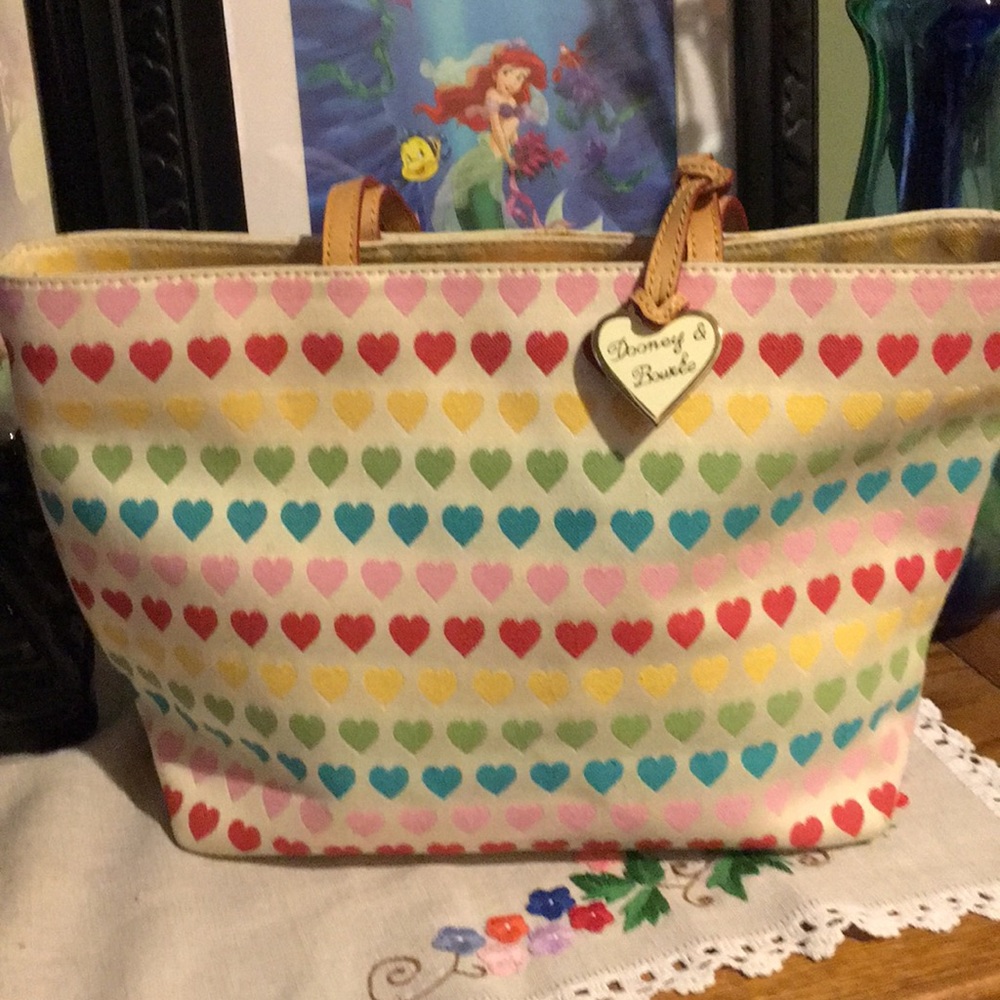 Dooney & Bourke Rainbow Hearts small Tote